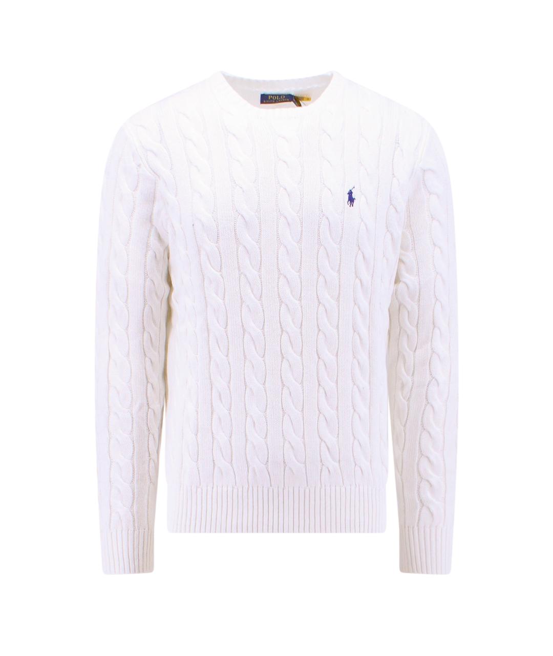 POLO RALPH LAUREN Белый хлопковый джемпер / свитер, фото 1