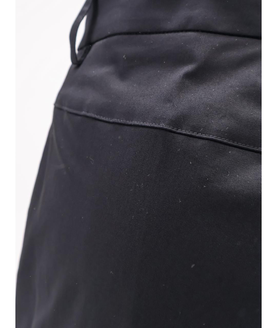 ASPESI Черные хлопковые прямые брюки, фото 3