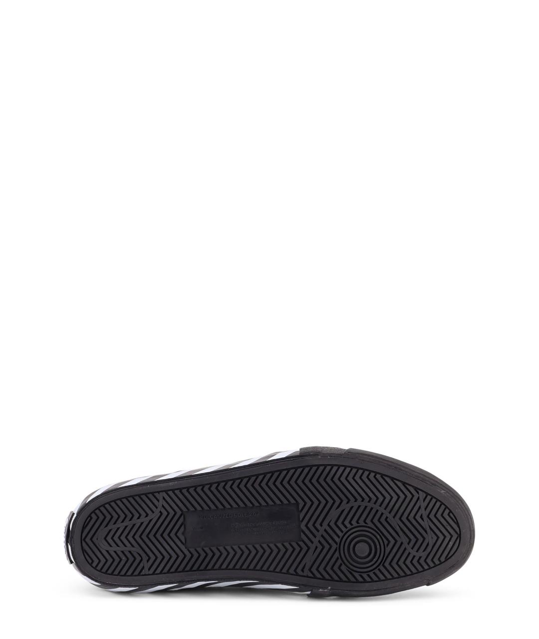 OFF-WHITE Черные текстильные низкие кроссовки / кеды, фото 4
