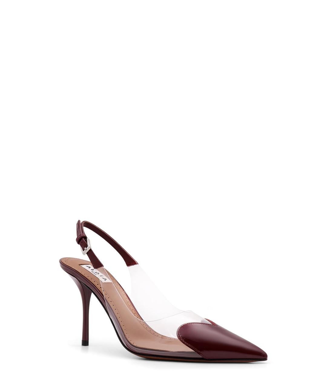 ALAIA Бордовые кожаные туфли, фото 2