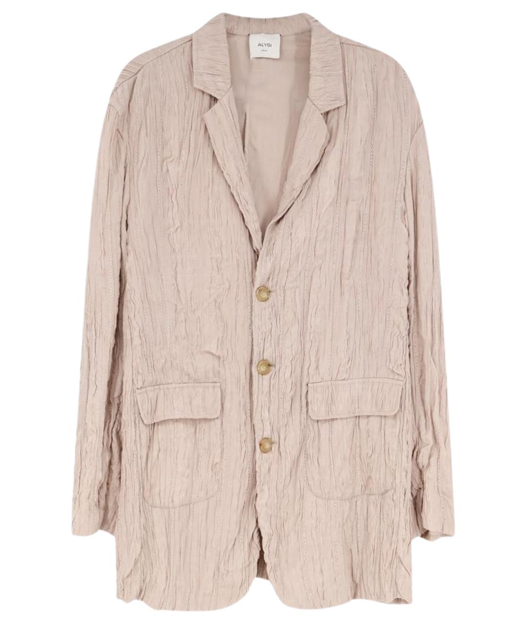 ALYSI Бежевый вискозный жакет/пиджак, фото 1