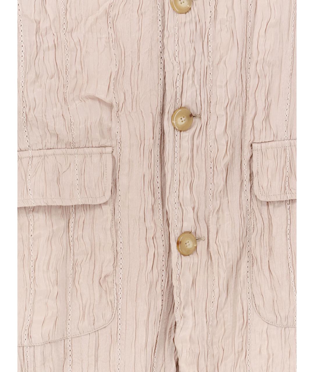 ALYSI Бежевый вискозный жакет/пиджак, фото 3