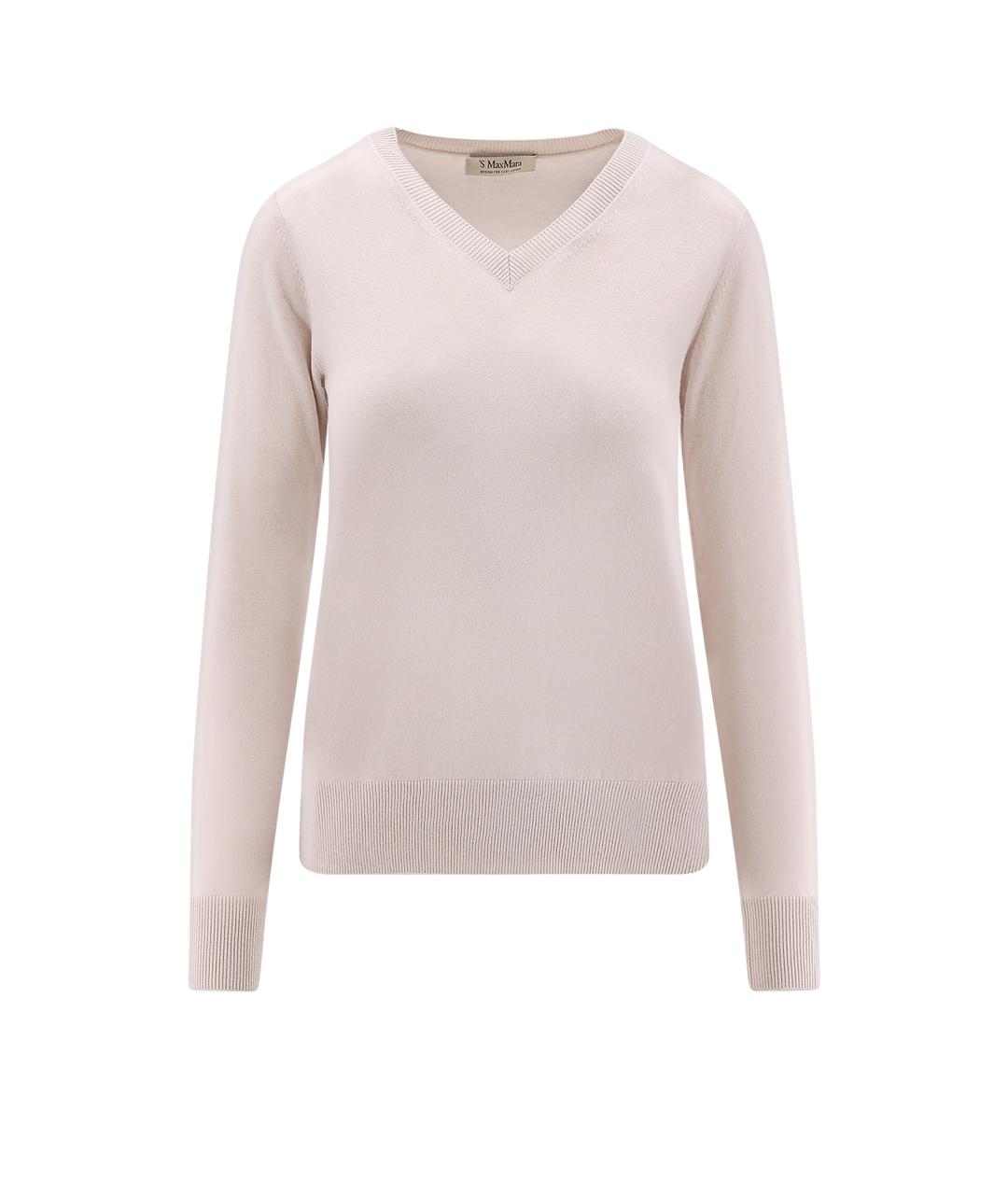 'S MAX MARA Бежевый шерстяной джемпер / свитер, фото 1