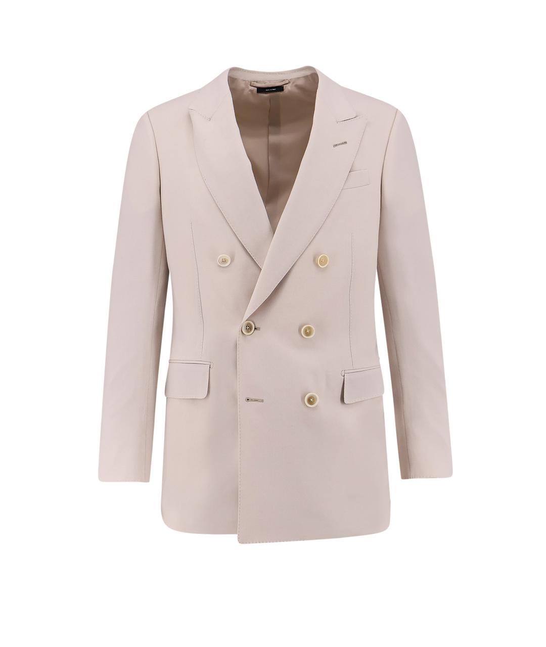 TOM FORD Белый шерстяной пиджак, фото 1