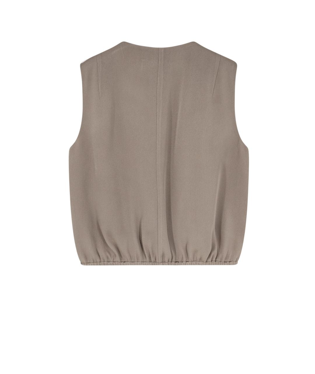 ALYSI Бежевая ацетатная футболка, фото 2