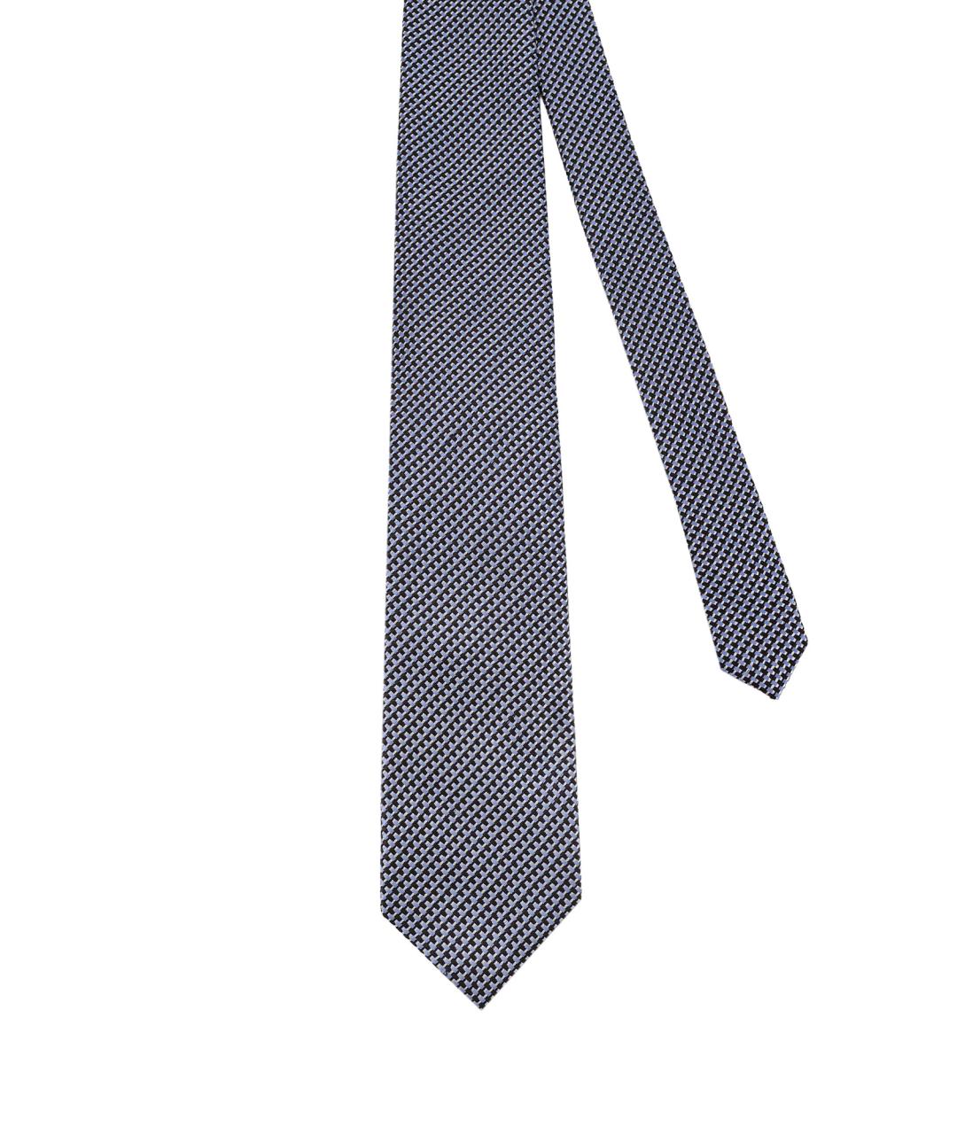 TOM FORD Синий шелковый галстук, фото 1