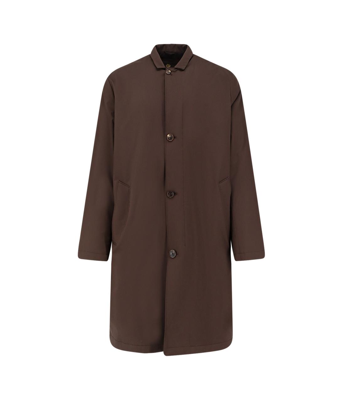 LORO PIANA Коричневое полиамидовое пальто, фото 1