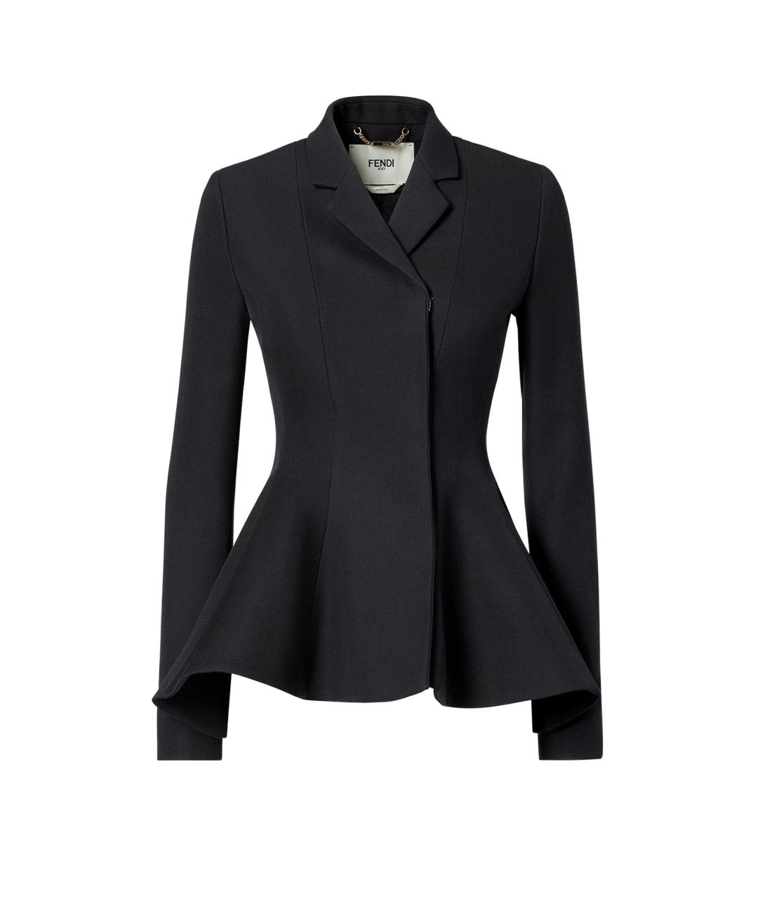 FENDI Черный шерстяной жакет/пиджак, фото 1