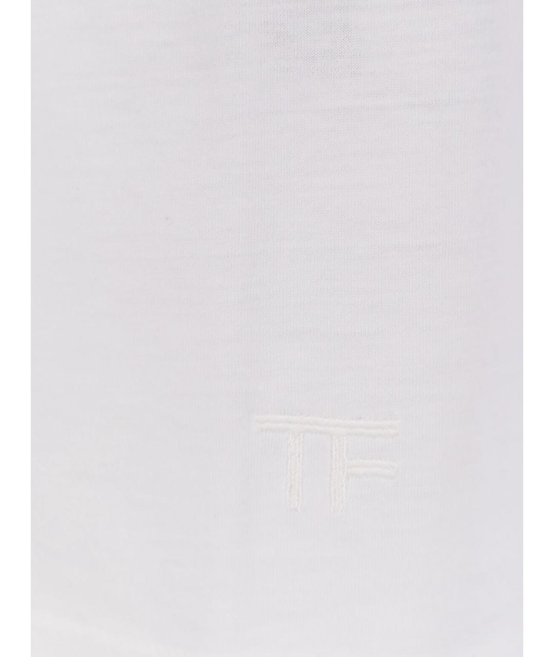 TOM FORD Белая хлопковая футболка, фото 3