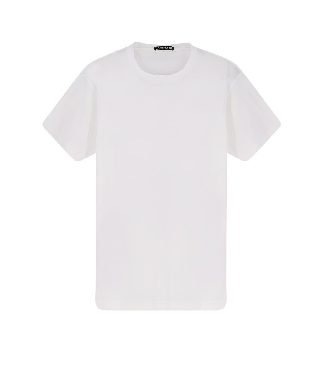 TOM FORD Белая хлопковая футболка, фото 1