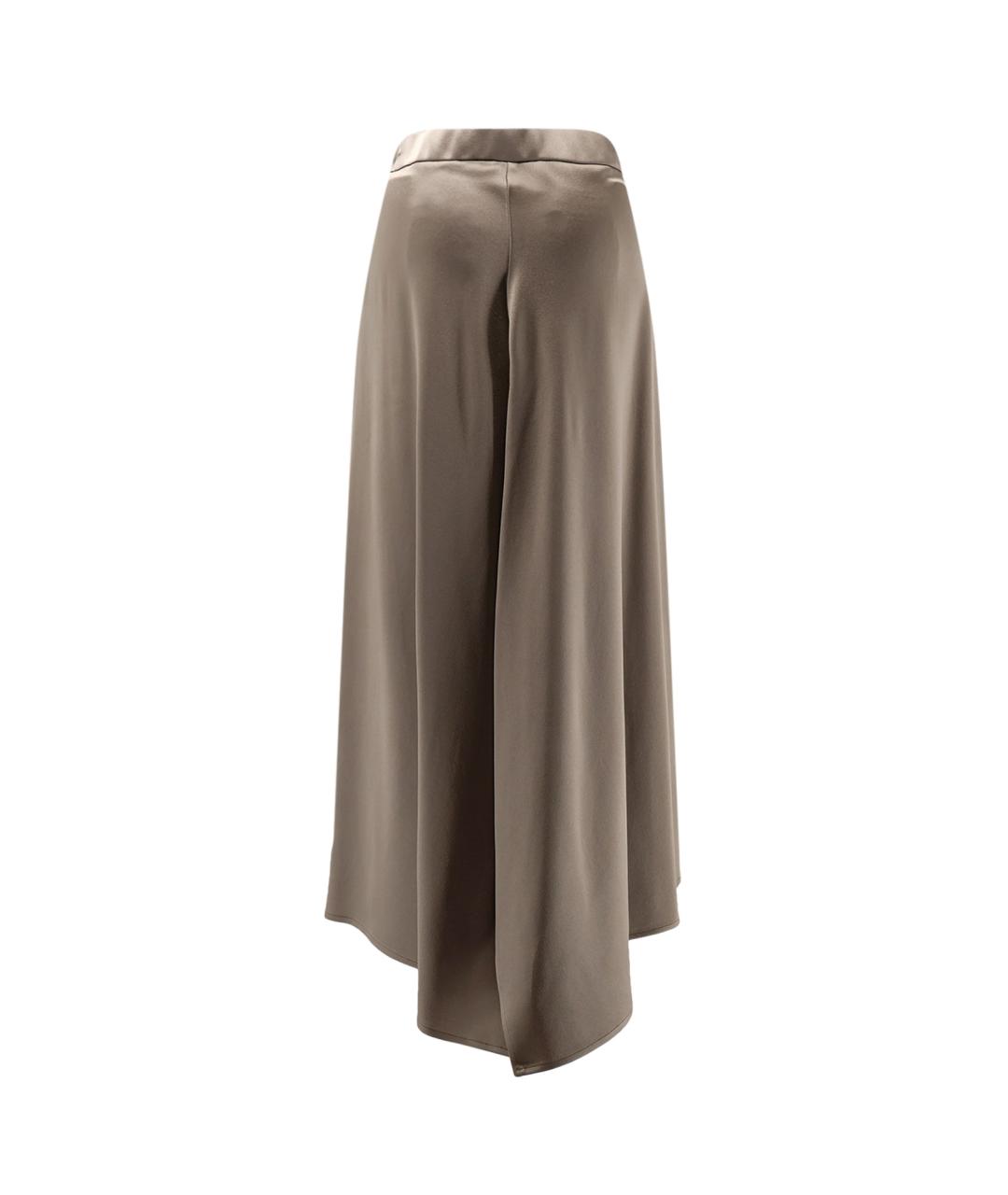 ALYSI Бежевая ацетатная юбка макси, фото 2