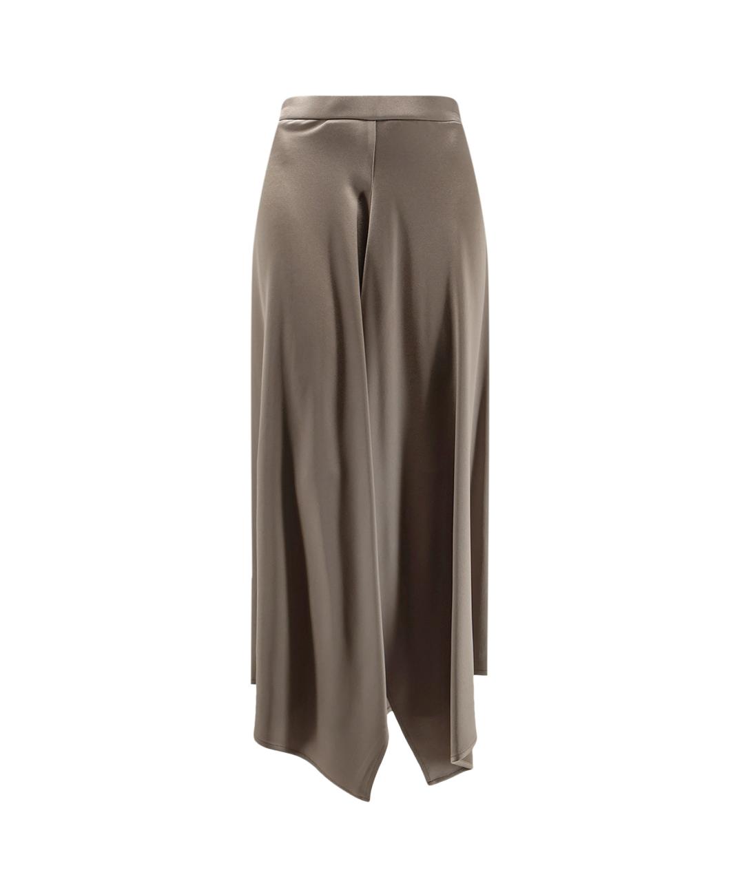 ALYSI Бежевая ацетатная юбка макси, фото 4