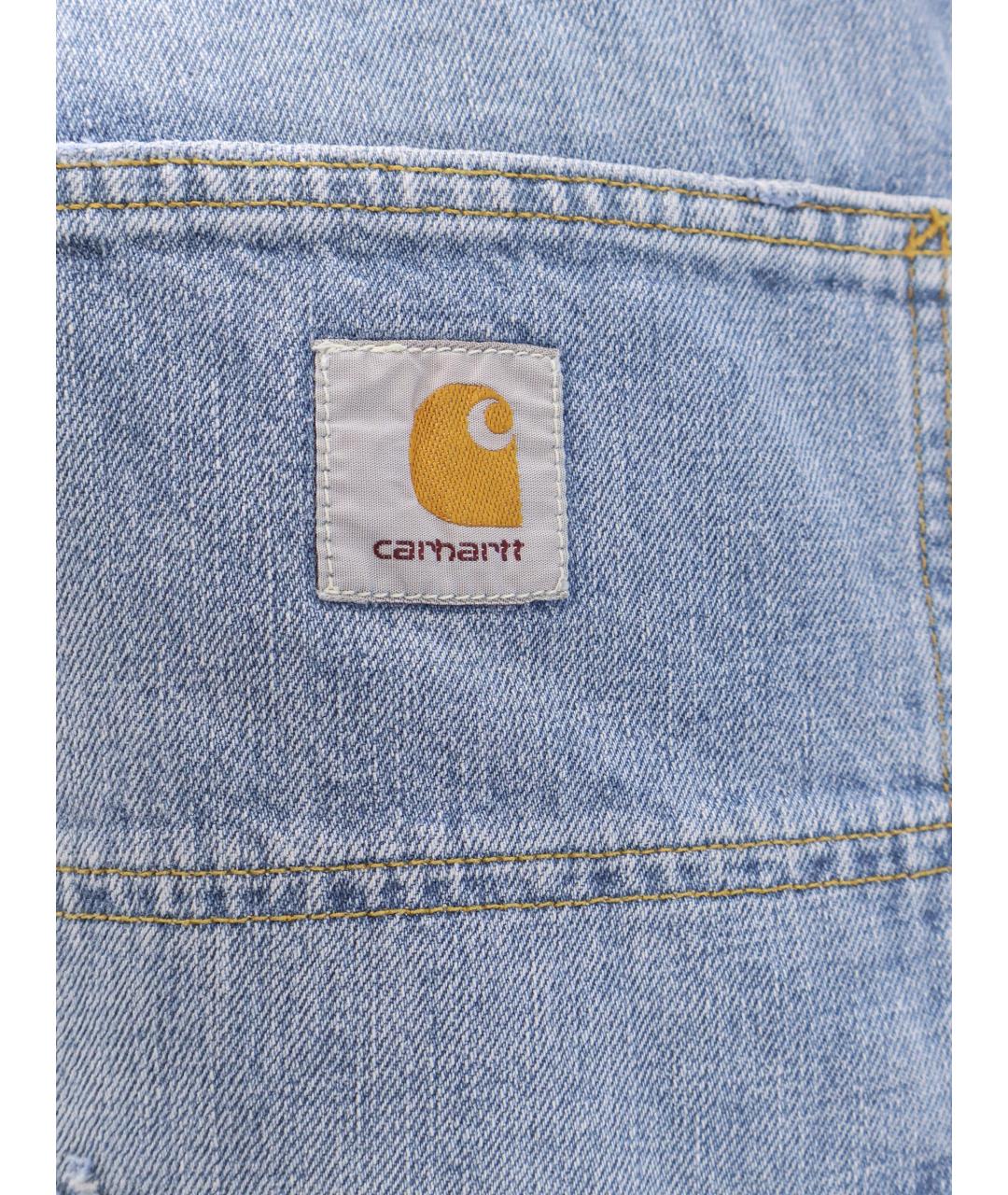 CARHARTT WIP Синие хлопковые прямые джинсы, фото 3