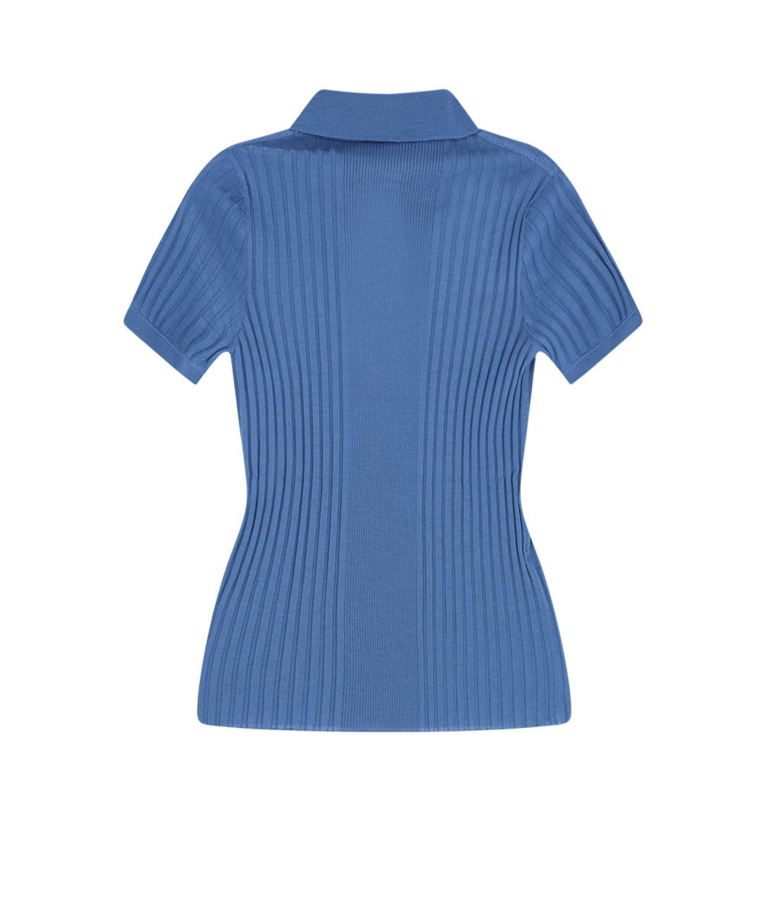 MIU MIU Синяя шерстяная футболка, фото 2