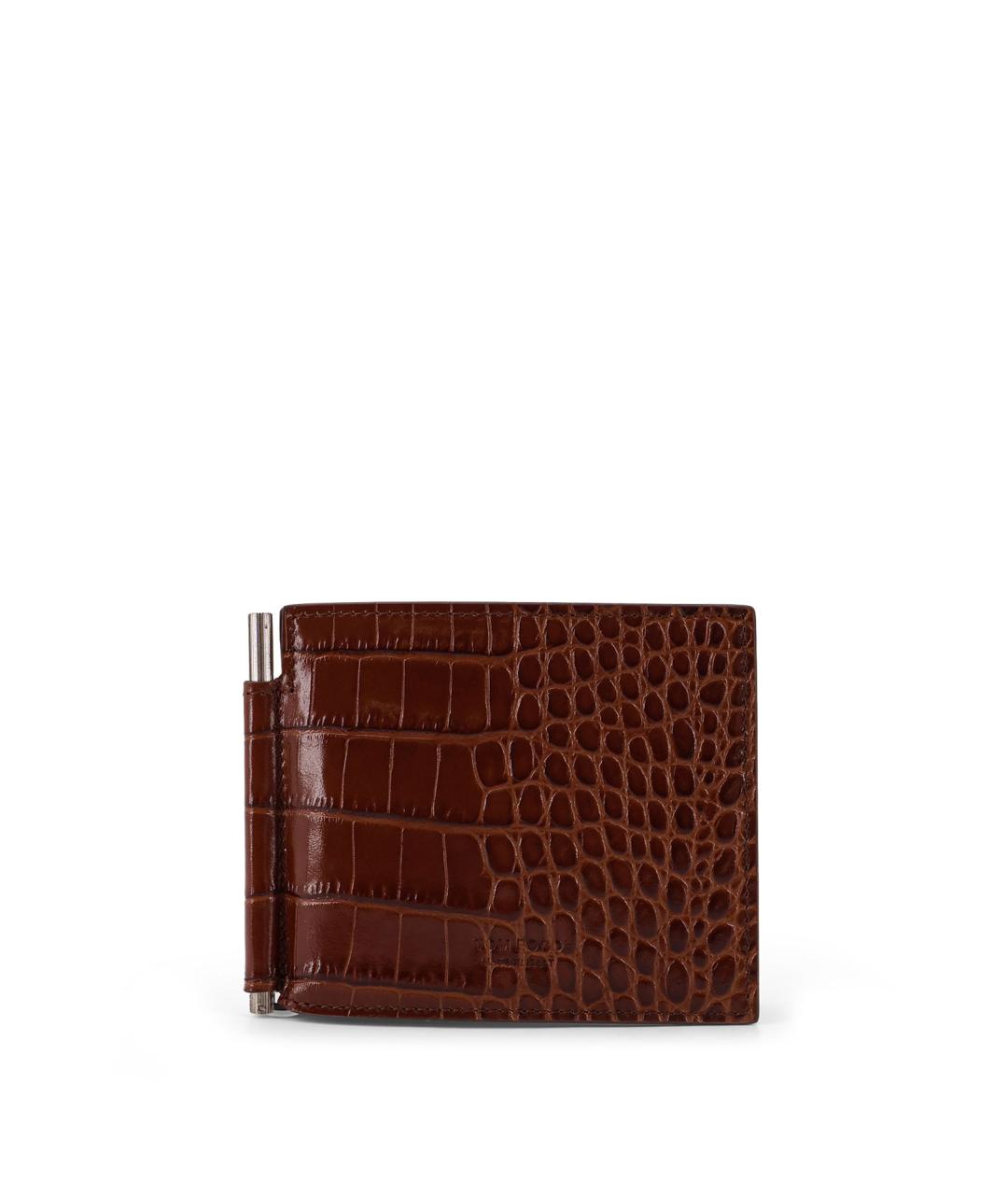 TOM FORD Коричневый кожаный кошелек, фото 1