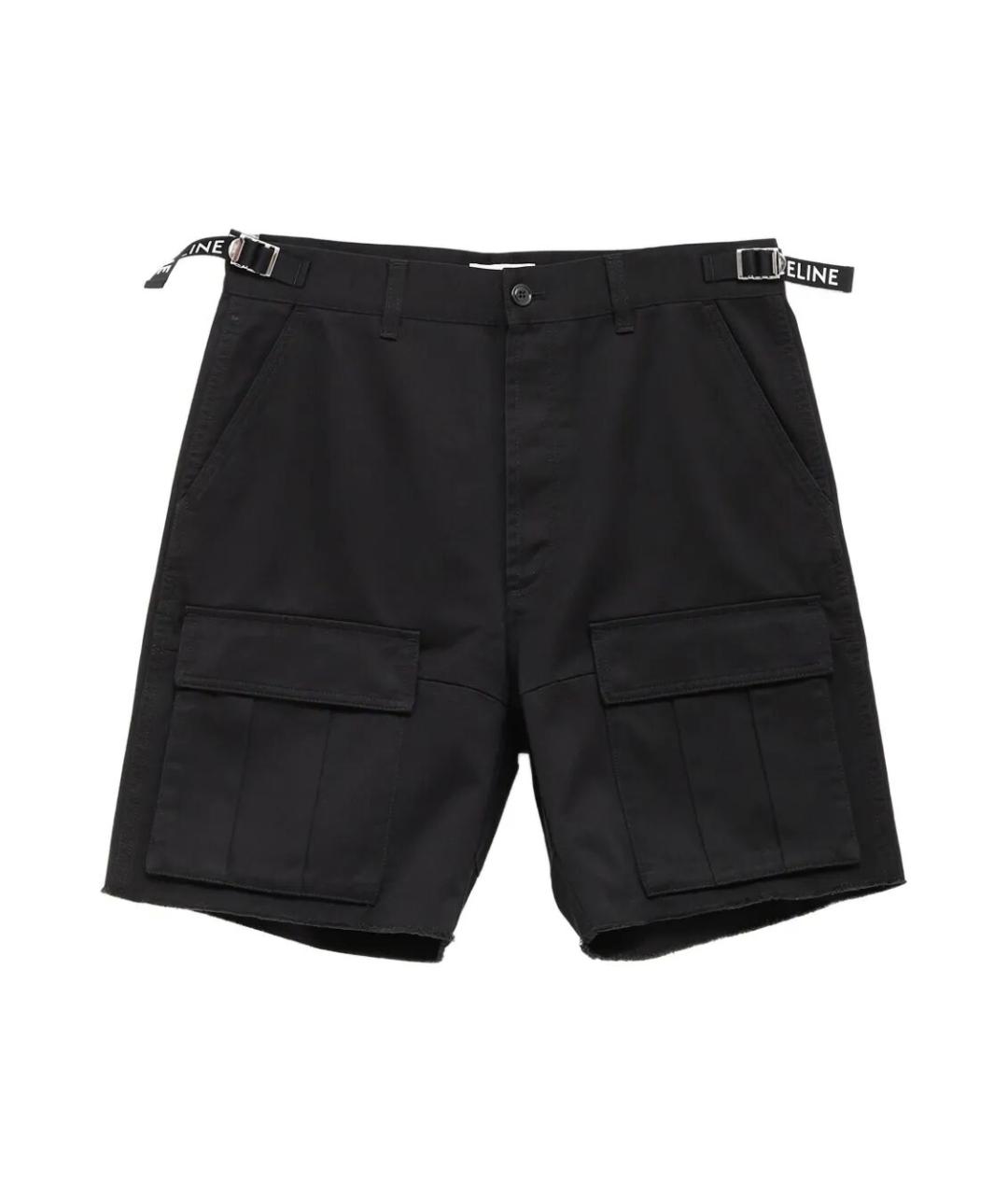 CELINE Черные хлопковые шорты, фото 1