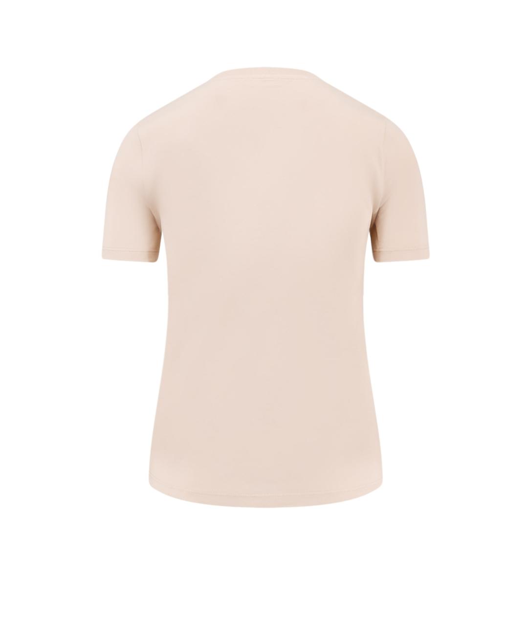 CELINE Бежевая хлопковая футболка, фото 2