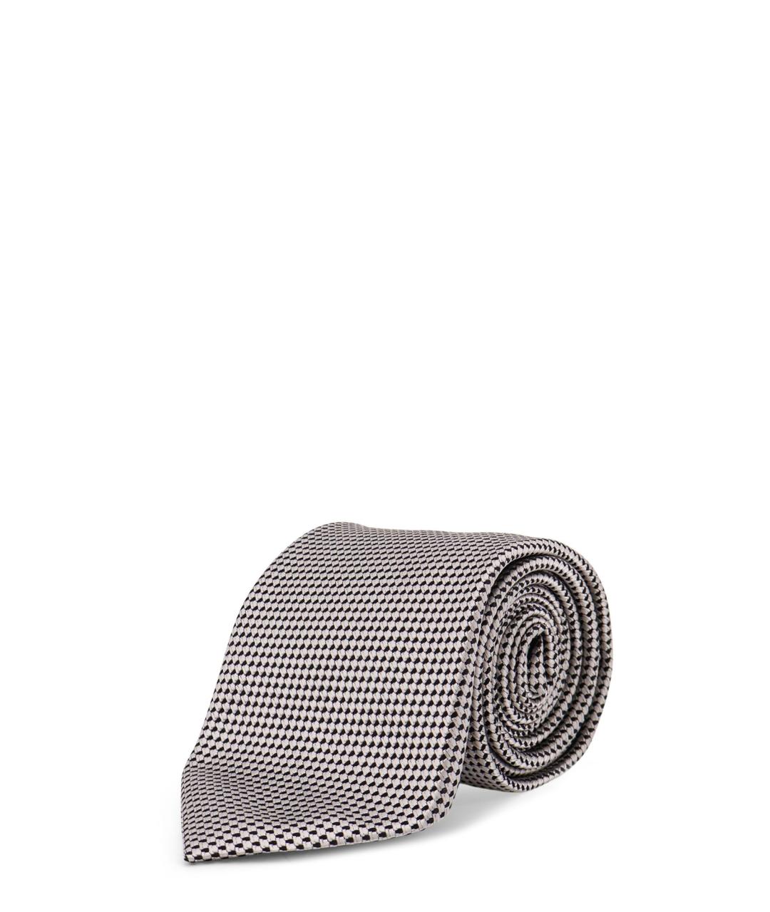 TOM FORD Серый шелковый галстук, фото 2