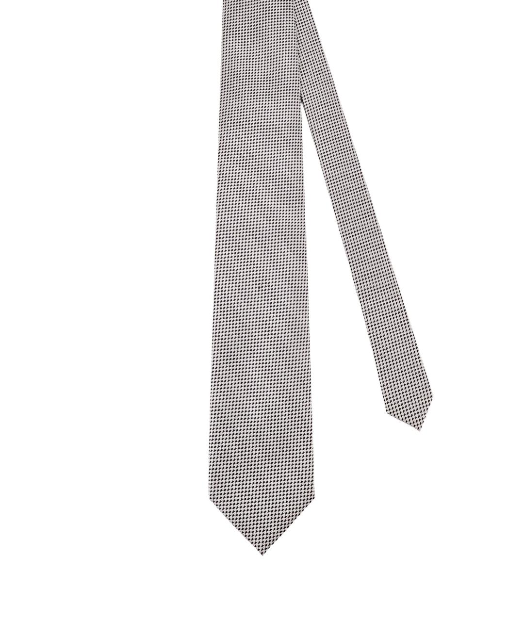 TOM FORD Серый шелковый галстук, фото 1
