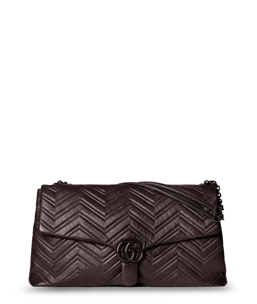 GUCCI Коричневая кожаная сумка через плечо, фото 1