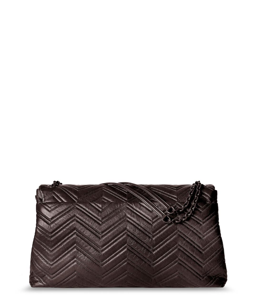 GUCCI Коричневая кожаная сумка через плечо, фото 2