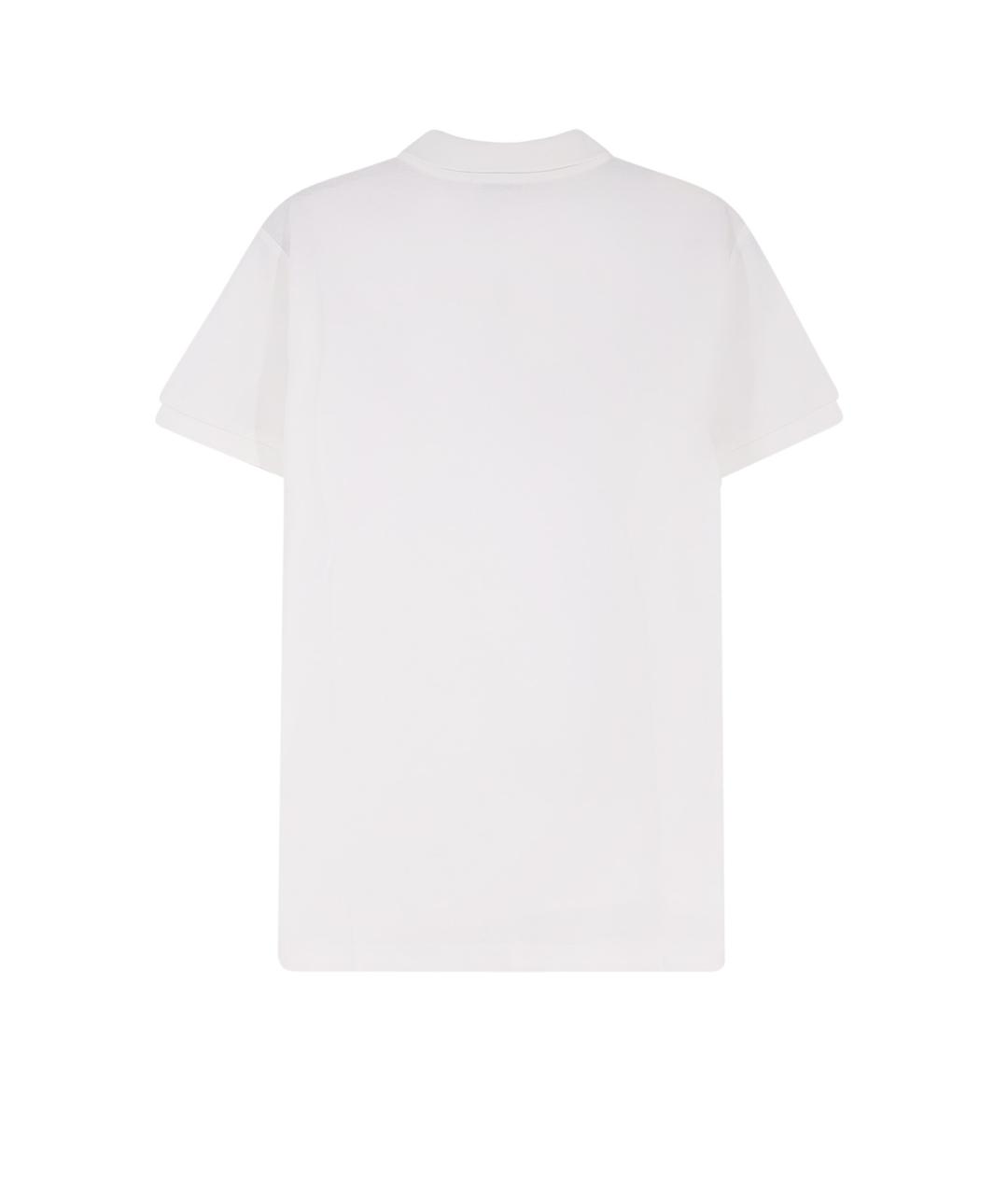 POLO RALPH LAUREN Белое хлопковое поло с коротким рукавом, фото 2