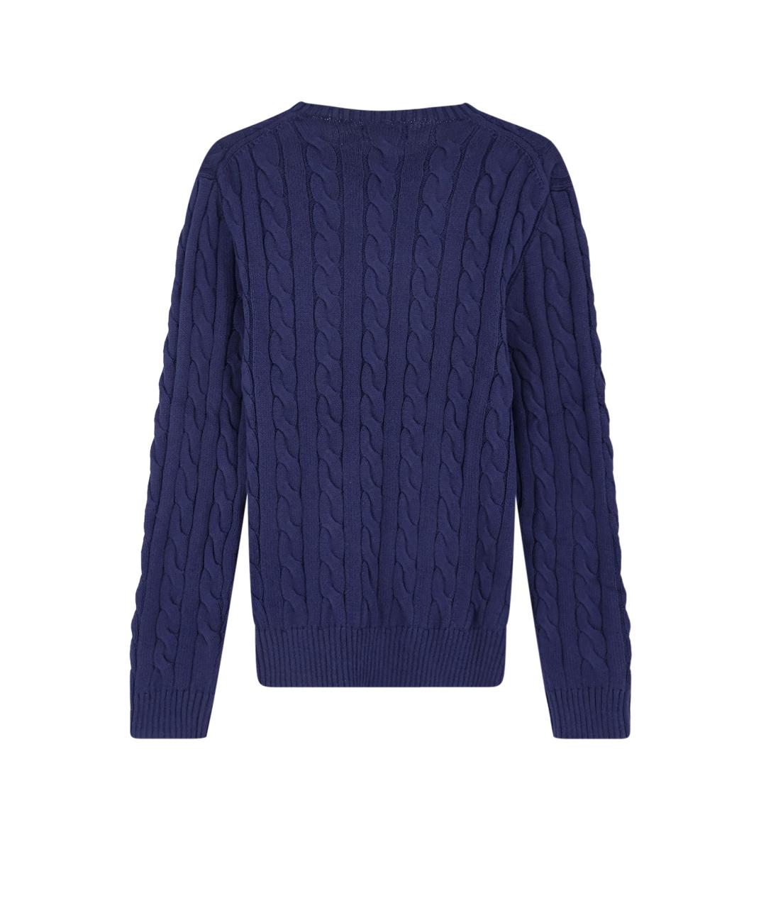 POLO RALPH LAUREN Синий хлопковый джемпер / свитер, фото 2