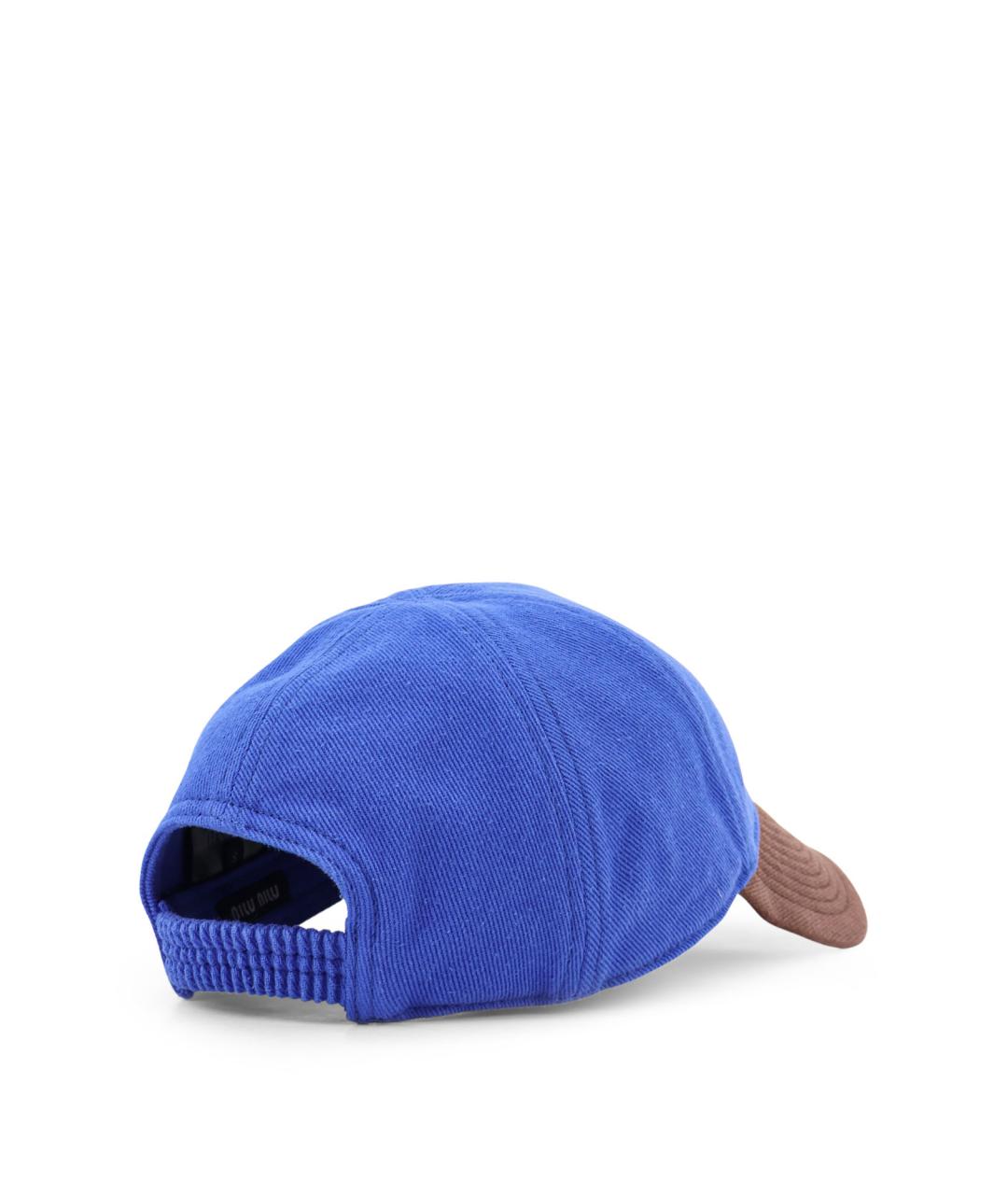 MIU MIU Синяя хлопковая кепка, фото 3