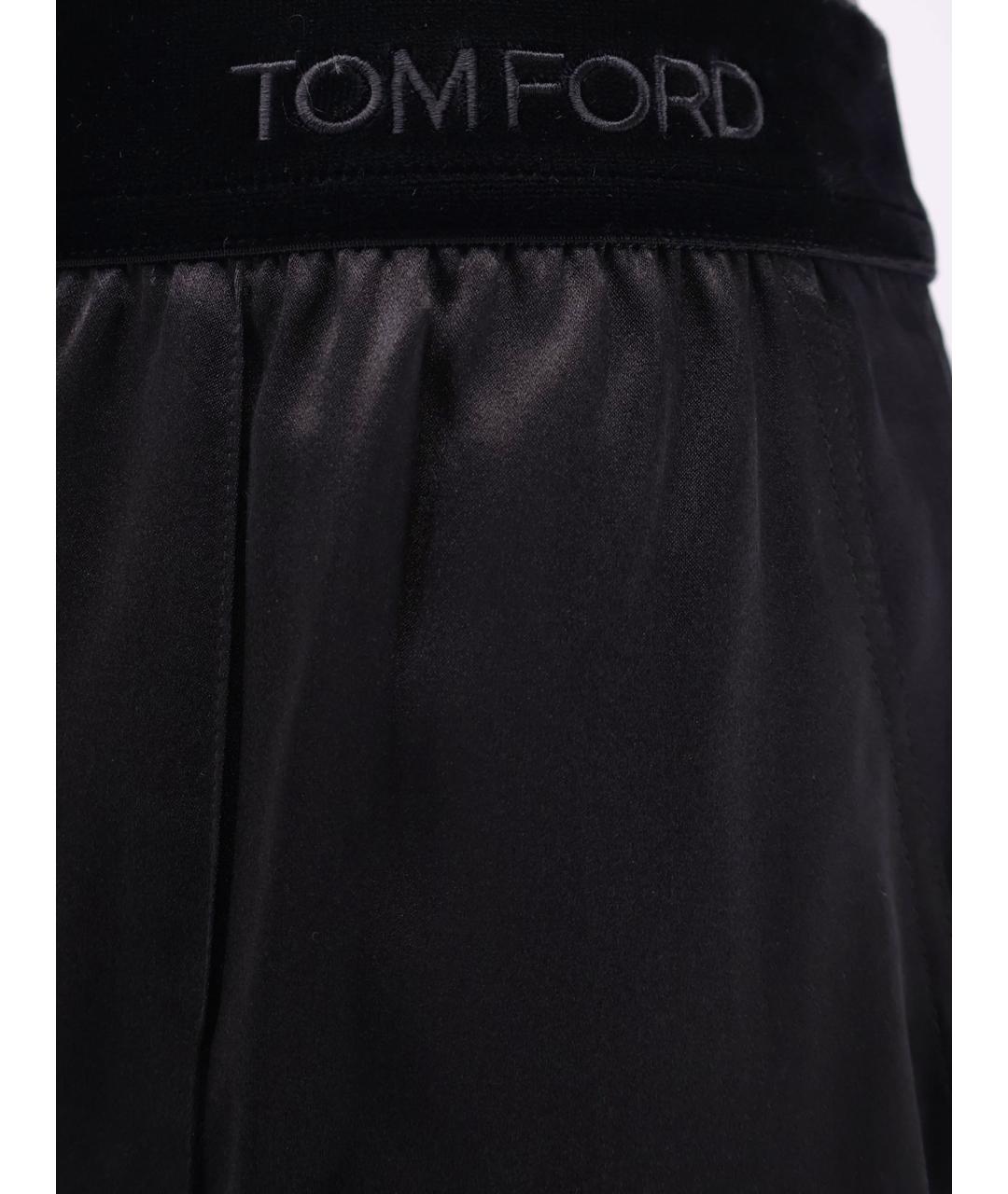 TOM FORD Черные шелковые брюки узкие, фото 3