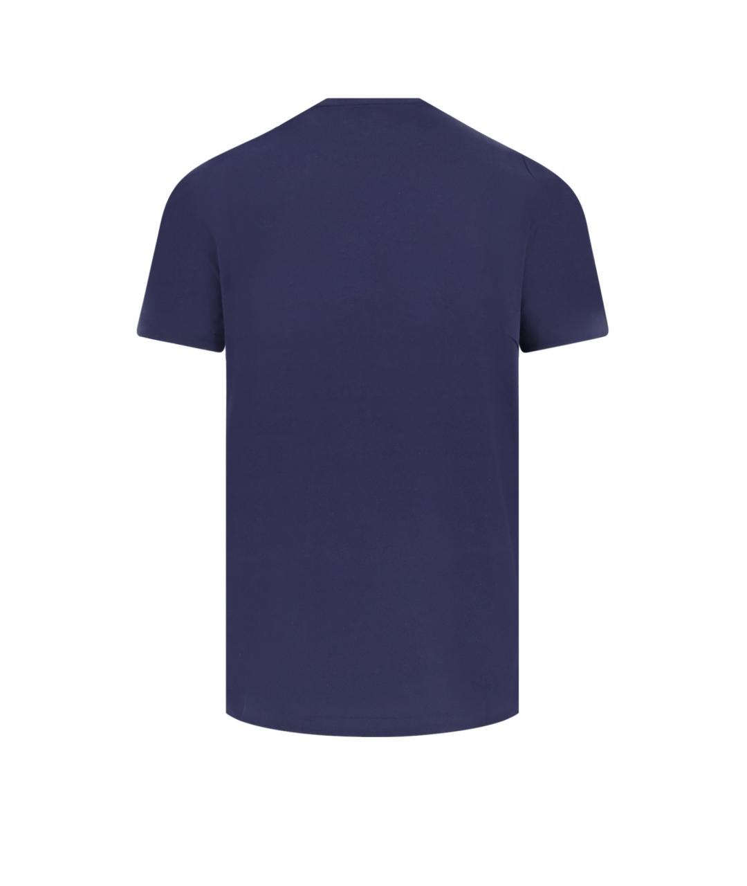 POLO RALPH LAUREN Синяя хлопковая футболка, фото 2