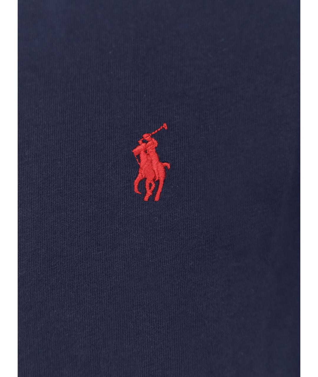 POLO RALPH LAUREN Синяя хлопковая футболка, фото 3