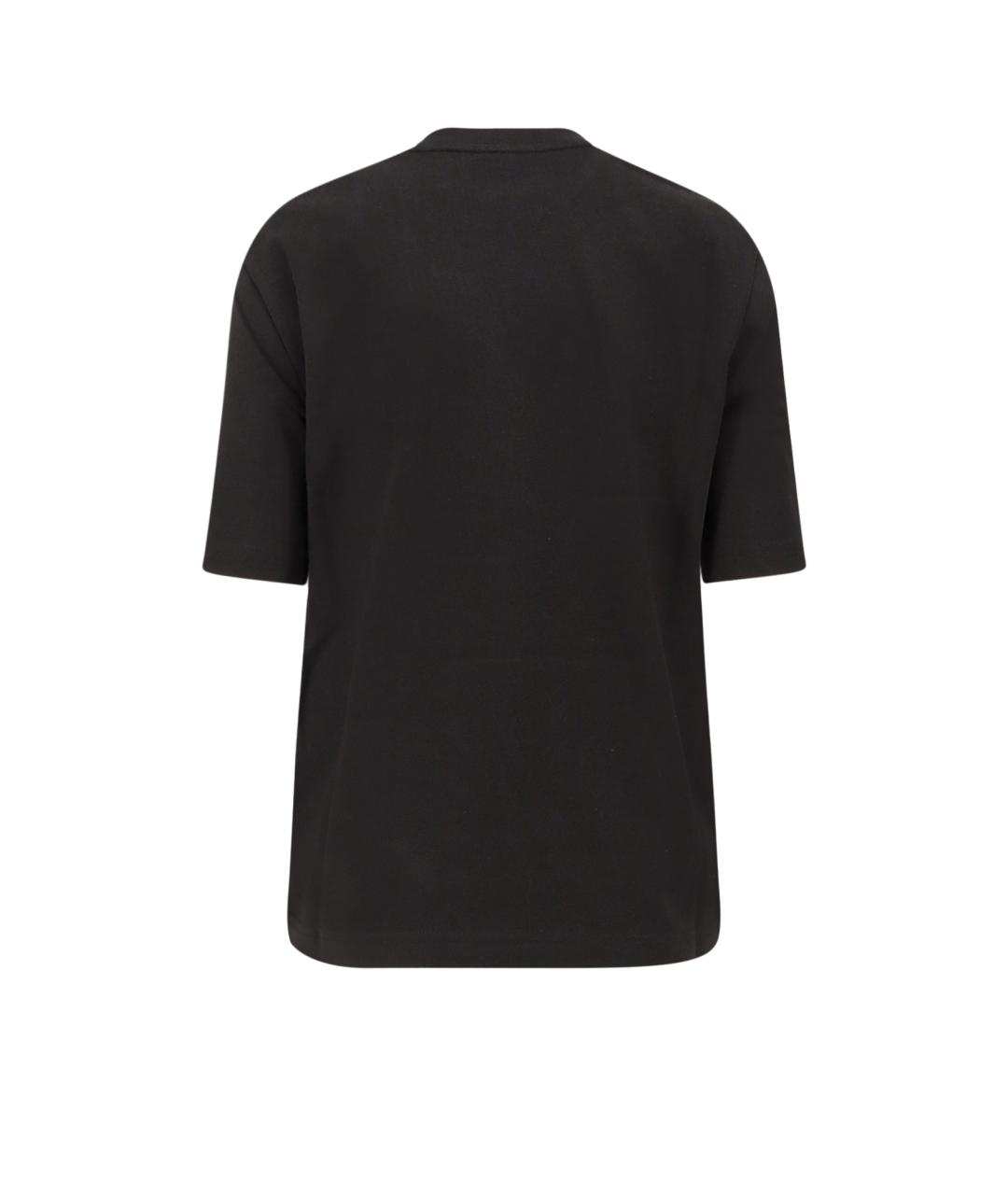 MONCLER Черная хлопковая футболка, фото 2