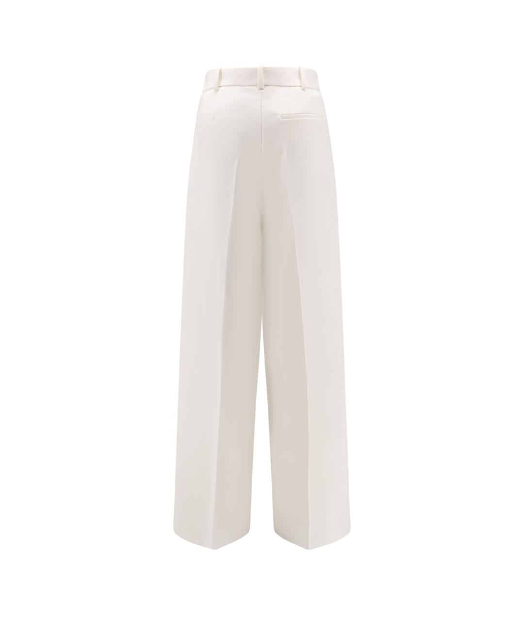 CHRISTIAN DIOR Белые шерстяные прямые брюки, фото 2