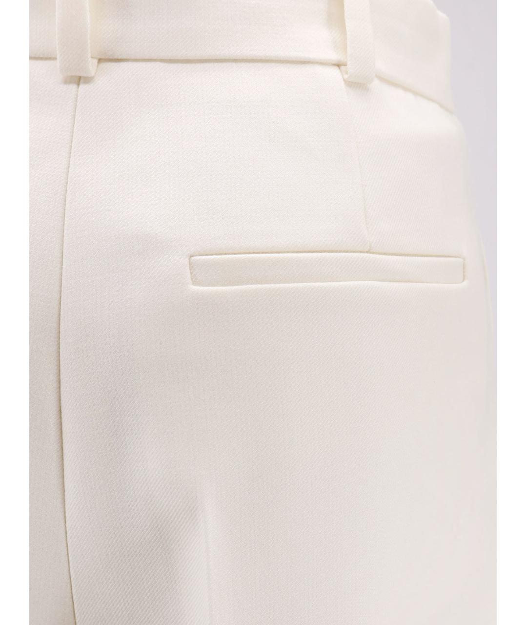 CHRISTIAN DIOR Белые шерстяные прямые брюки, фото 3