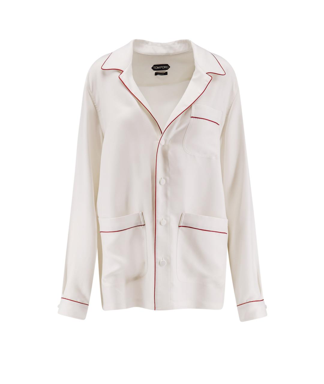 TOM FORD Бежевая шелковая рубашка, фото 1