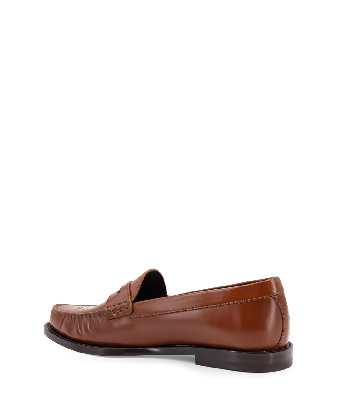 CELINE Коричневые кожаные лоферы, фото 3