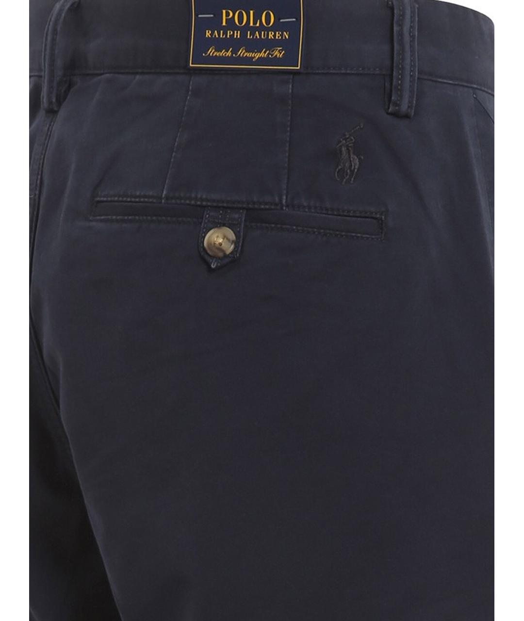 POLO RALPH LAUREN Темно-синие хлопко-эластановые шорты, фото 3