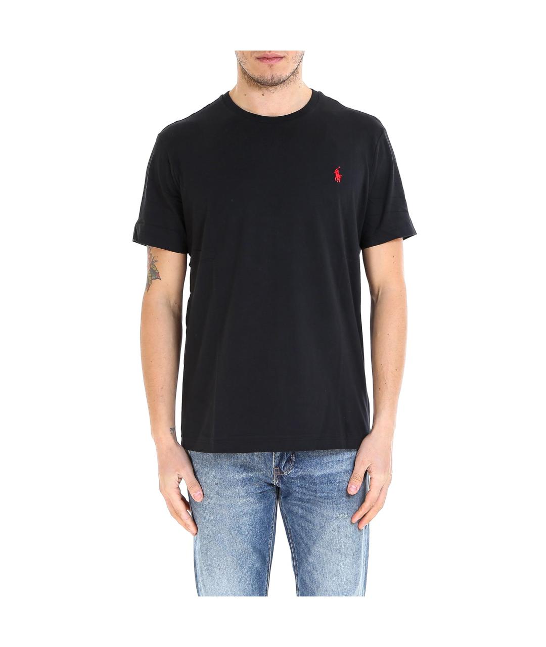 POLO RALPH LAUREN Черная хлопковая футболка, фото 2
