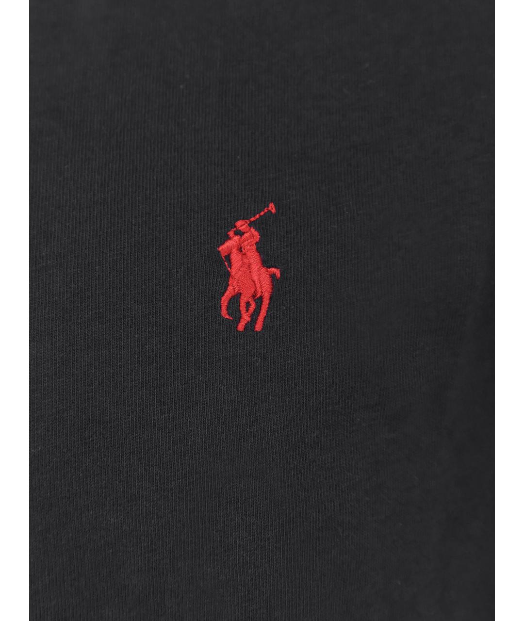POLO RALPH LAUREN Черная хлопковая футболка, фото 5