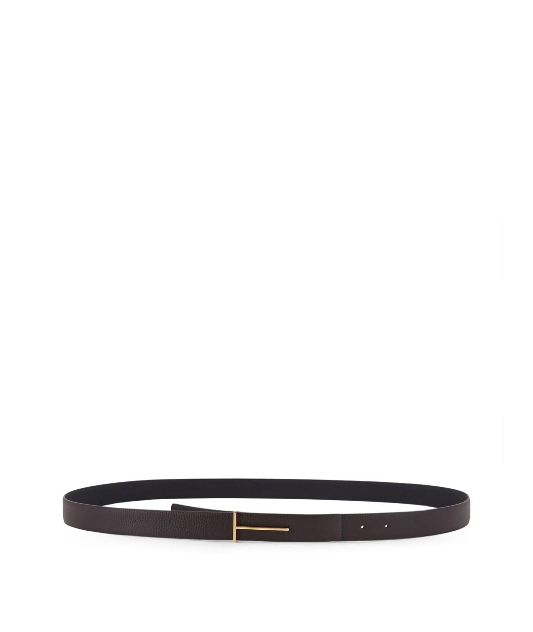 TOM FORD Коричневый кожаный ремень, фото 1