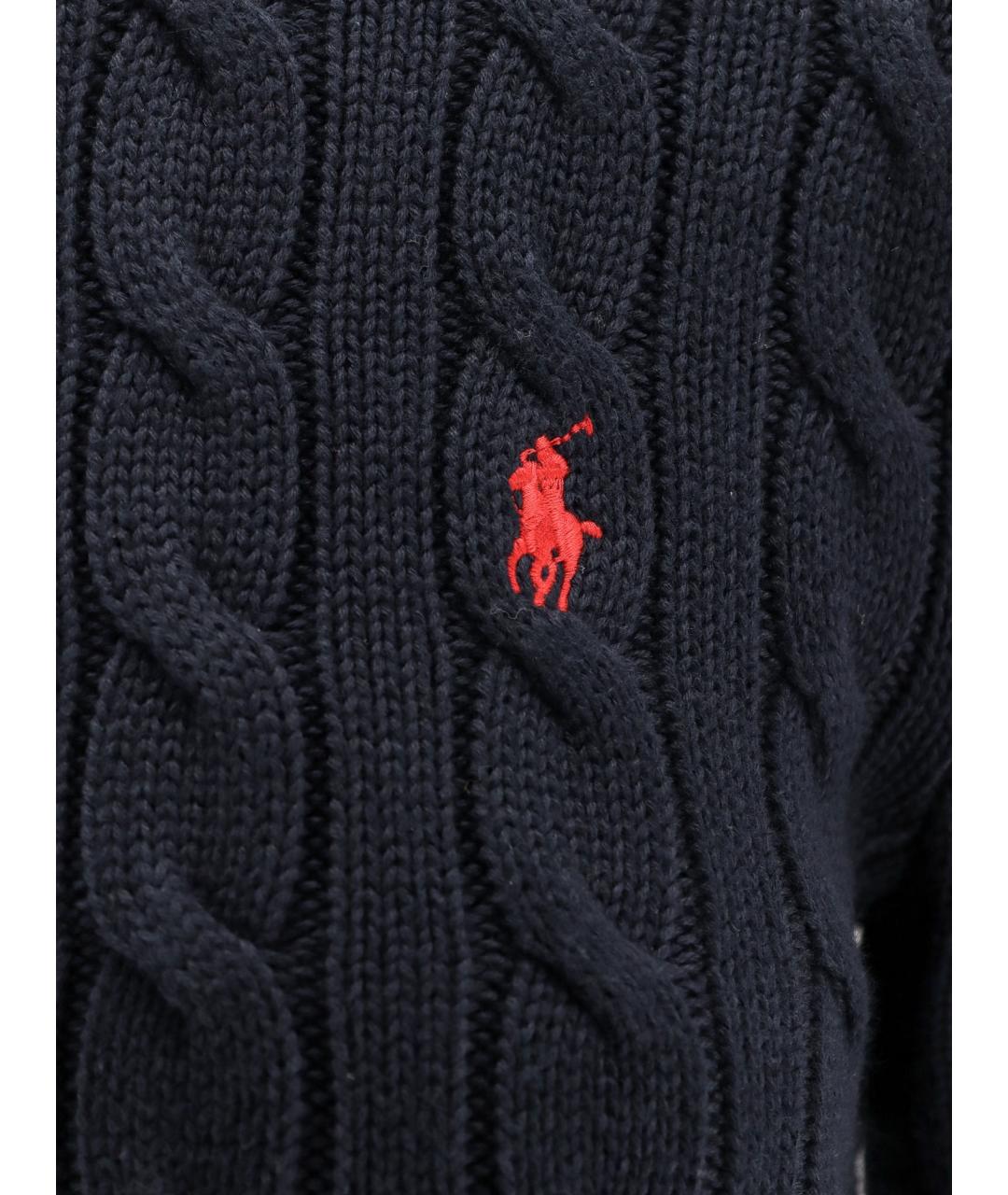 POLO RALPH LAUREN Синий хлопковый кардиган, фото 3