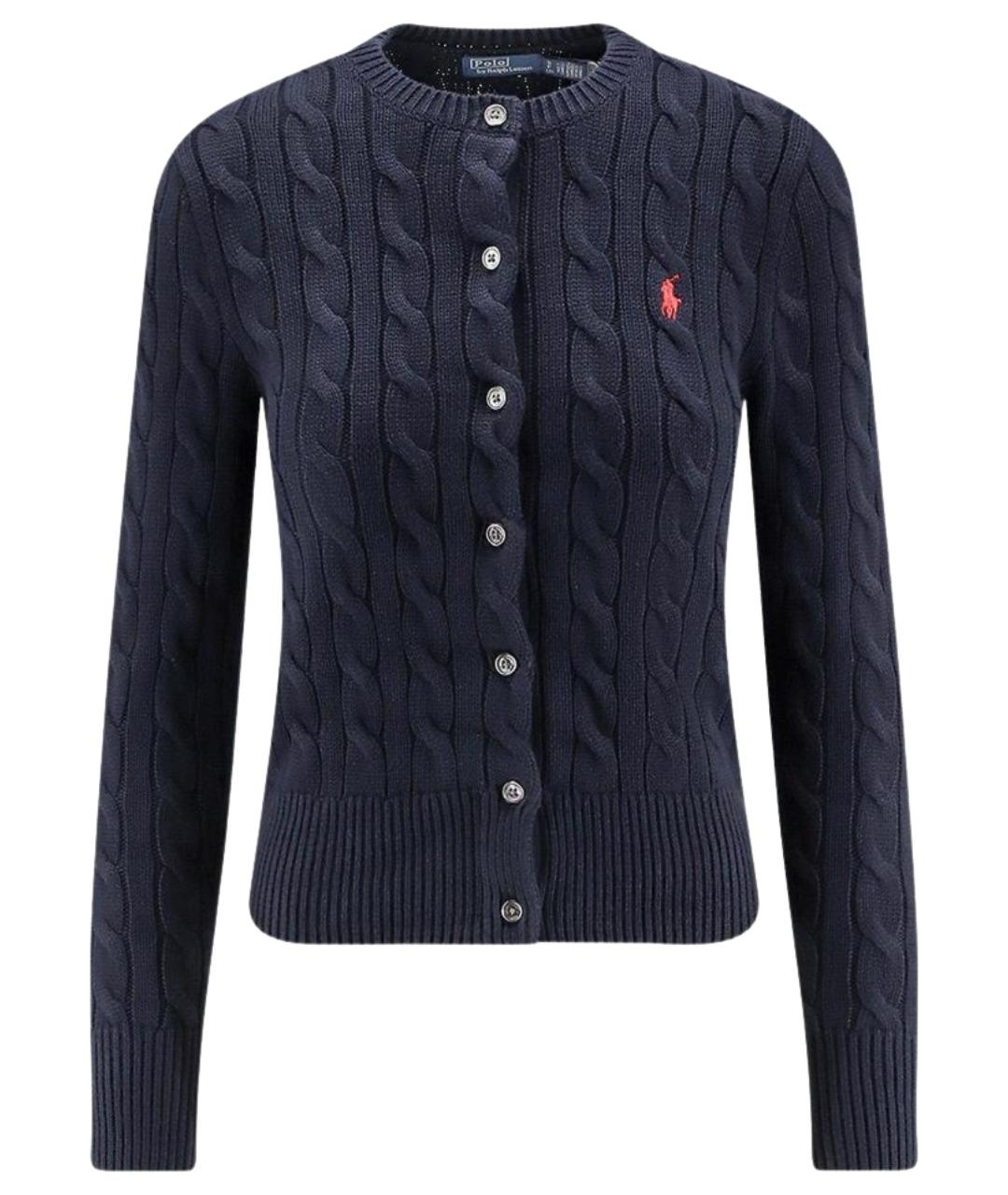 POLO RALPH LAUREN Синий хлопковый кардиган, фото 1