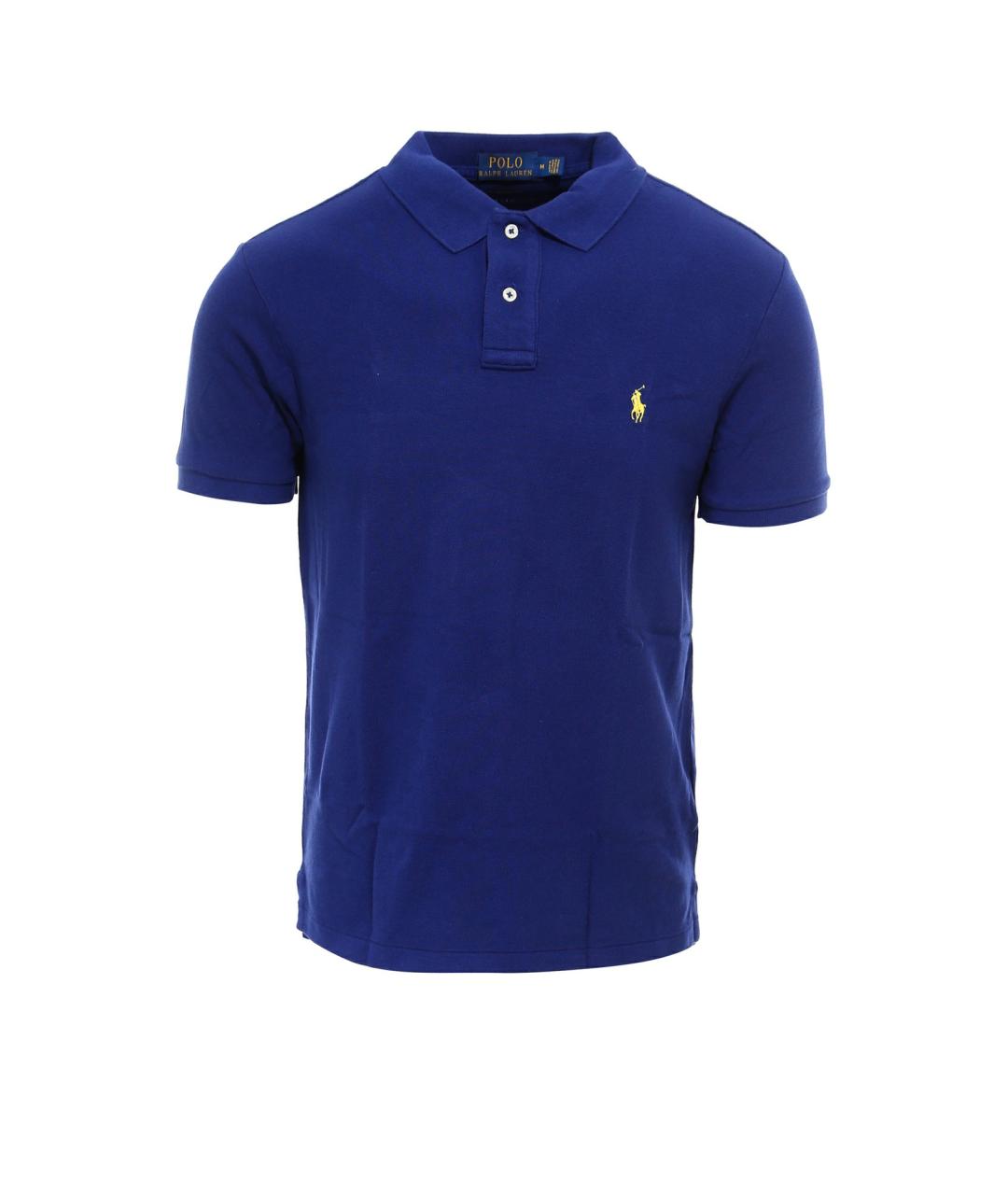 POLO RALPH LAUREN Синее хлопковое поло с коротким рукавом, фото 1