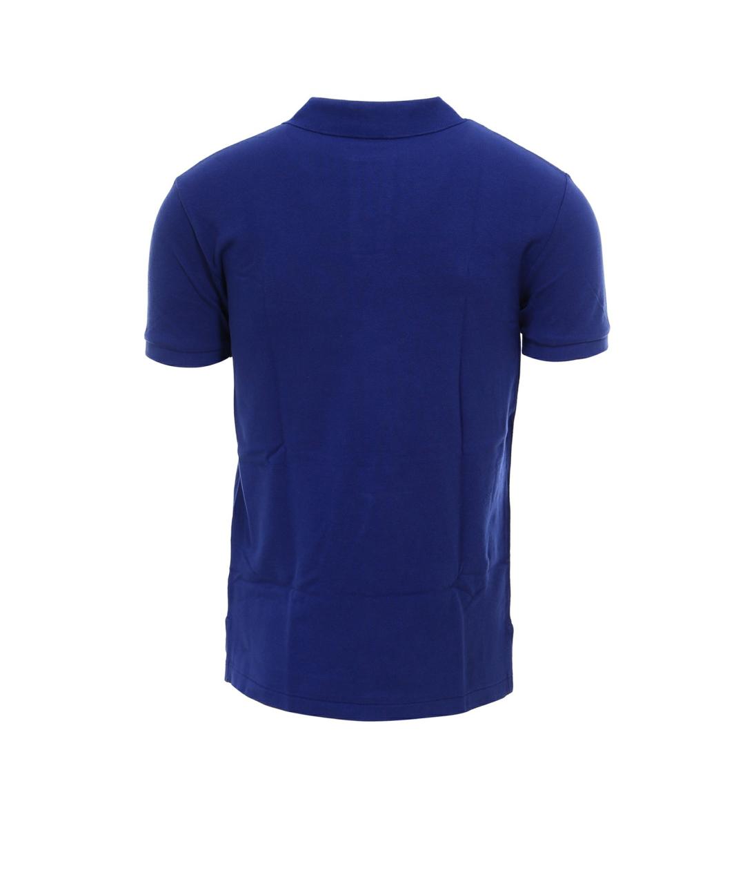 POLO RALPH LAUREN Синее хлопковое поло с коротким рукавом, фото 2