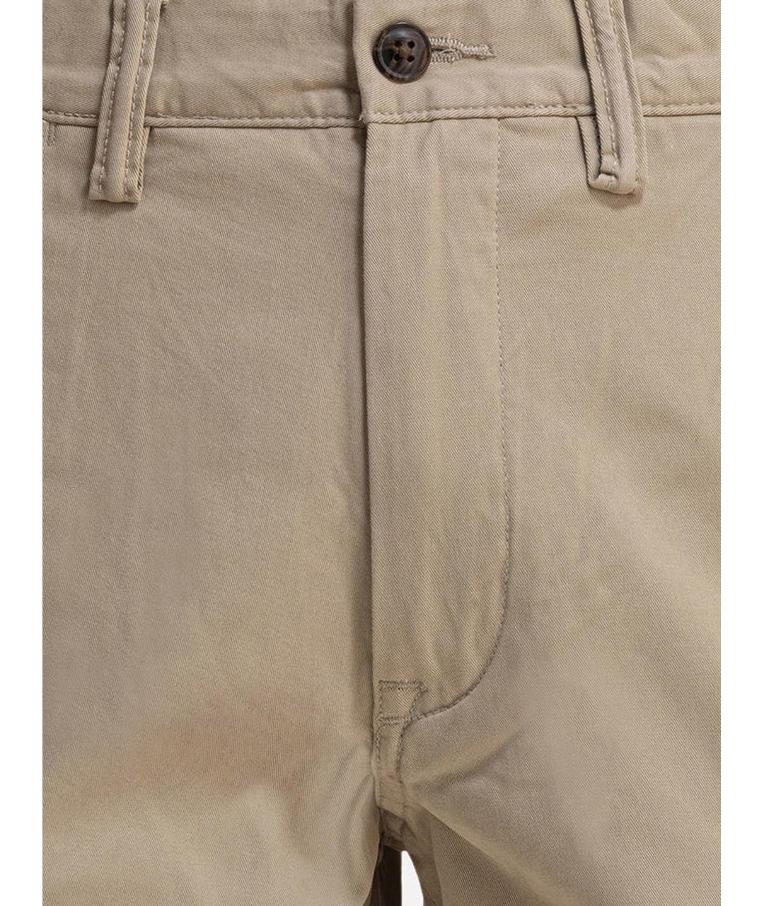 POLO RALPH LAUREN Бежевые хлопко-эластановые шорты, фото 3