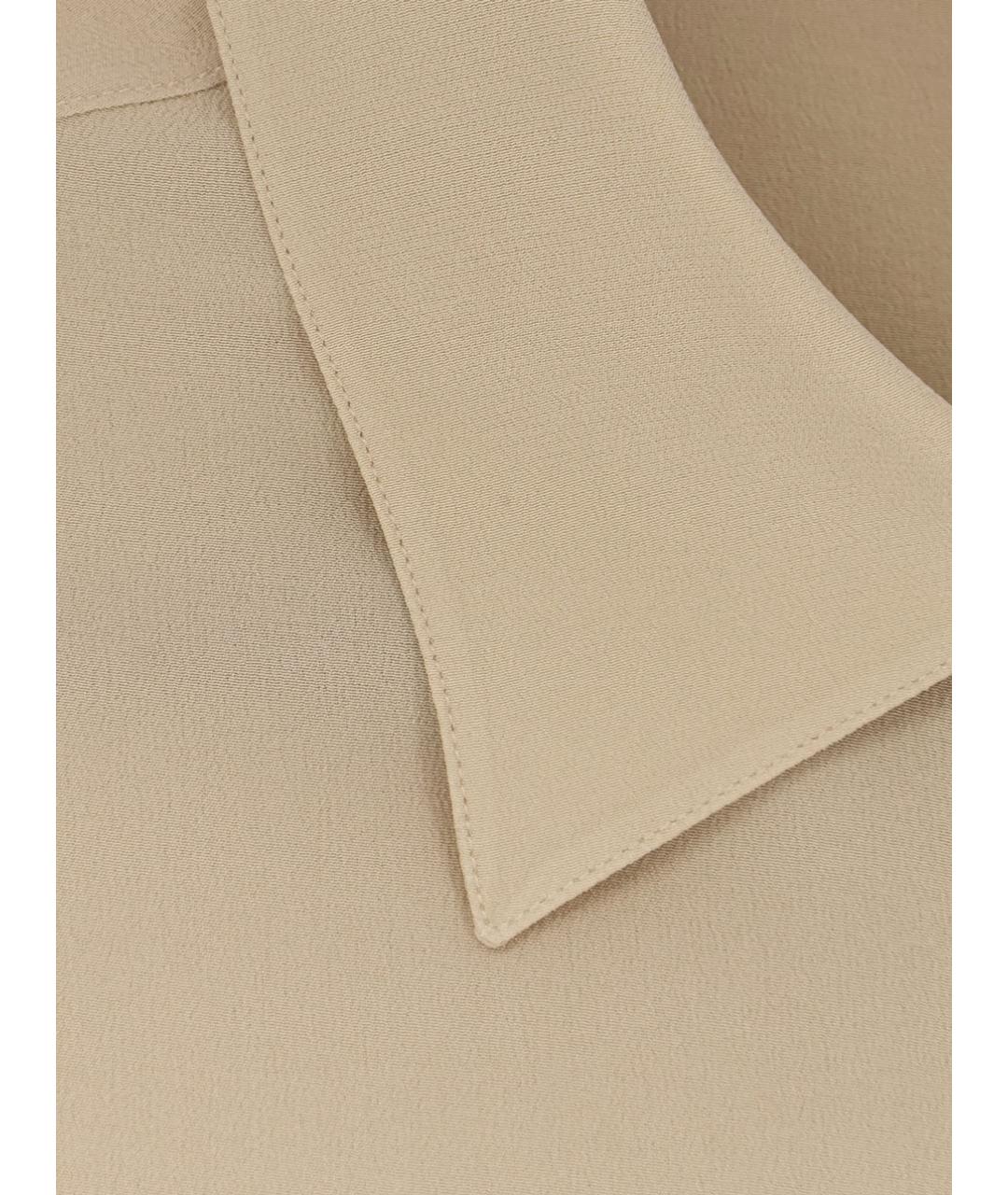 THE ROW Бежевая шелковая рубашка, фото 3