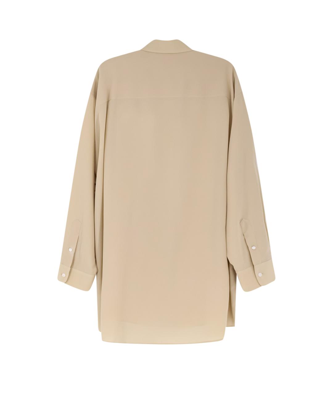 THE ROW Бежевая шелковая рубашка, фото 2