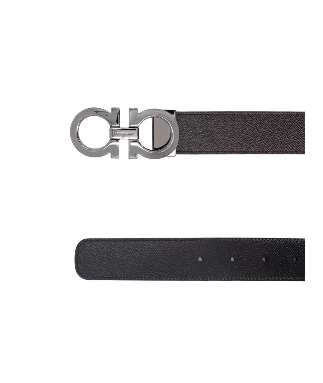 FERRAGAMO Коричневый кожаный ремень, фото 2