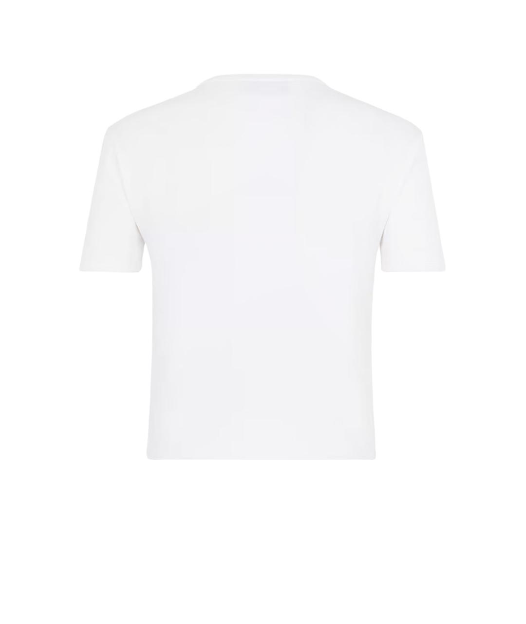 FENDI Белая хлопко-эластановая футболка, фото 2