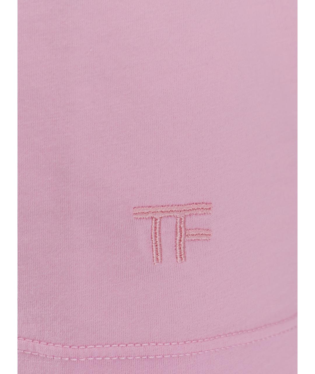 TOM FORD Розовая хлопковая футболка, фото 3